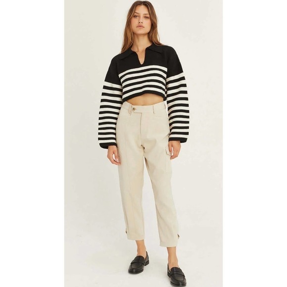 CRESCENT Alta Beige Utility Cargo Pants NWT Size Large - Picture 3 of 8